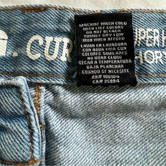 S.O.N.G. Curvy super high rise denim shorts distressed size 5/27 - Picture 8 of 12